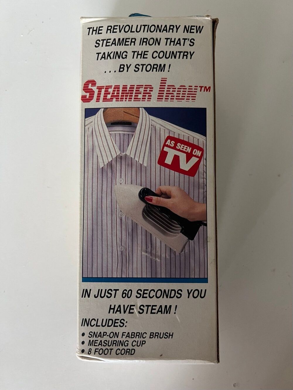 BNIB As Seen on TV Deadstock 1980s Handheld Clothing Steamer Iron